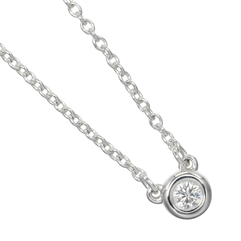 Tiffany Co By the Yard Necklace Sterling Silver Diamond
